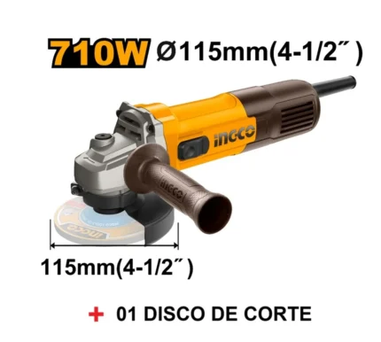 Amoladora Angular 710W 4 1/2 INGCO AG7118