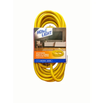 EXTENSION ELECTRICA 5 MT 3 TOMAS AMARILLO HOME LIGHT