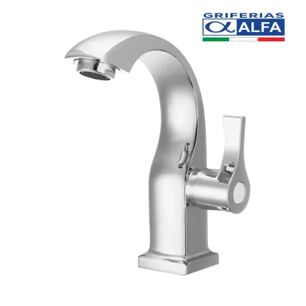 LLAVE LAVATORIO CISNE 17CM CROMADO ALF-2054 ALFA