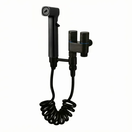 SET DUCHA BIDET PREMIUN CON SORPORTE INCORPORADO NEGRO ALF-2059 ALFA