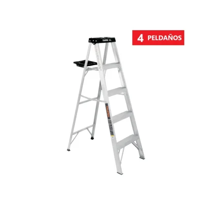 ESCALERA TIJERA 4 PELDAÑOS ALUMINIO SOPORTA 150KG 16742 TRUPER