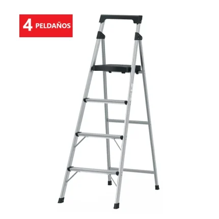 ESCALERA TUBULAR PLEGABLE 4 PELDAÑOS ALUMINIO 16765 TRUPER