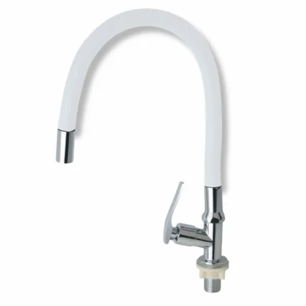 LLAVE LAVADERO FLEXIBLE AL MUEBLE BLANCO C&A