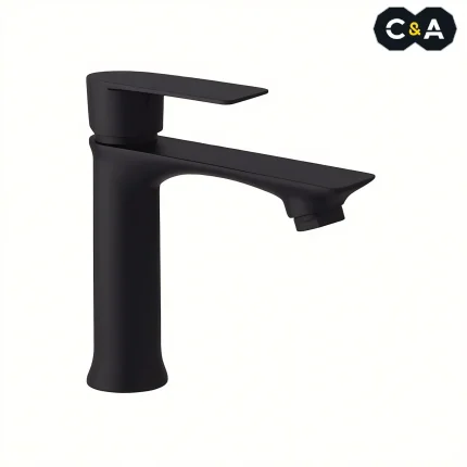LLAVE PARA LAVATORIO PESADO NEGRO MATE C&A