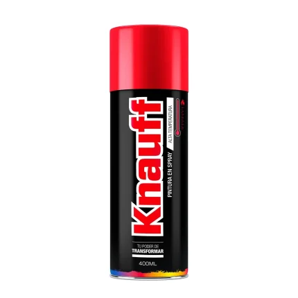 PINTURA SPRAY ALTA TEMPERATURA ROJO BRILLANTE 400ML KNAUFF