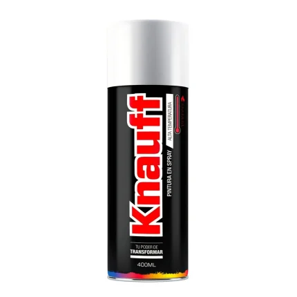 PINTURA SPRAY ALTA TEMPERATURA BLANCO BRILLANTE 400ML KNAUFF