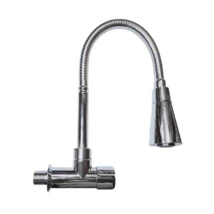 LLAVE LAVADERO FLEXIBLE A LA PARED CÓNICO C&A