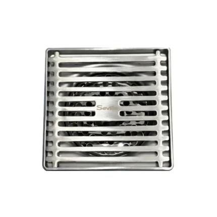 Sumidero Rejilla de Acero Cuadrado 10cmx10cmCromado Anti Olores Sevilla