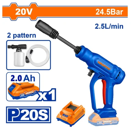 Hidrolavadora Inalámbrica + Batería + Cargador Wadfow WQX01203